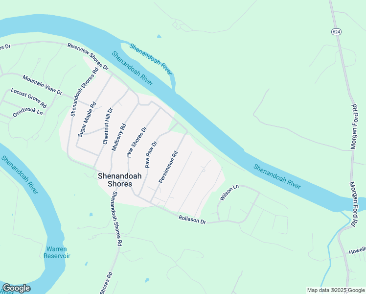 map of restaurants, bars, coffee shops, grocery stores, and more near 300 Persimmon Drive in Front Royal