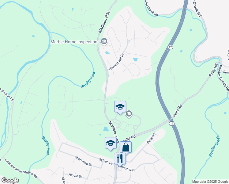 map of restaurants, bars, coffee shops, grocery stores, and more near 4946 Madison Pike in Independence