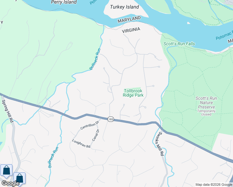 map of restaurants, bars, coffee shops, grocery stores, and more near 7714 Georgetown Pike in McLean