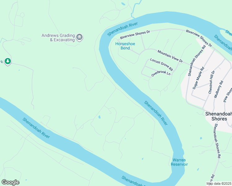map of restaurants, bars, coffee shops, grocery stores, and more near 41 Old Dam Road in Front Royal