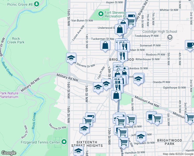 map of restaurants, bars, coffee shops, grocery stores, and more near 5930 13th Place Northwest in Washington