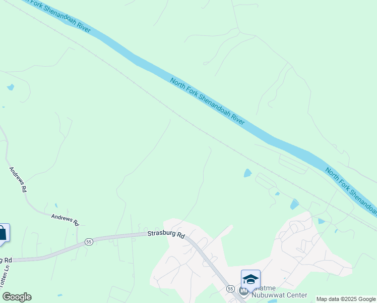 map of restaurants, bars, coffee shops, grocery stores, and more near 460 River Manor Drive in Front Royal