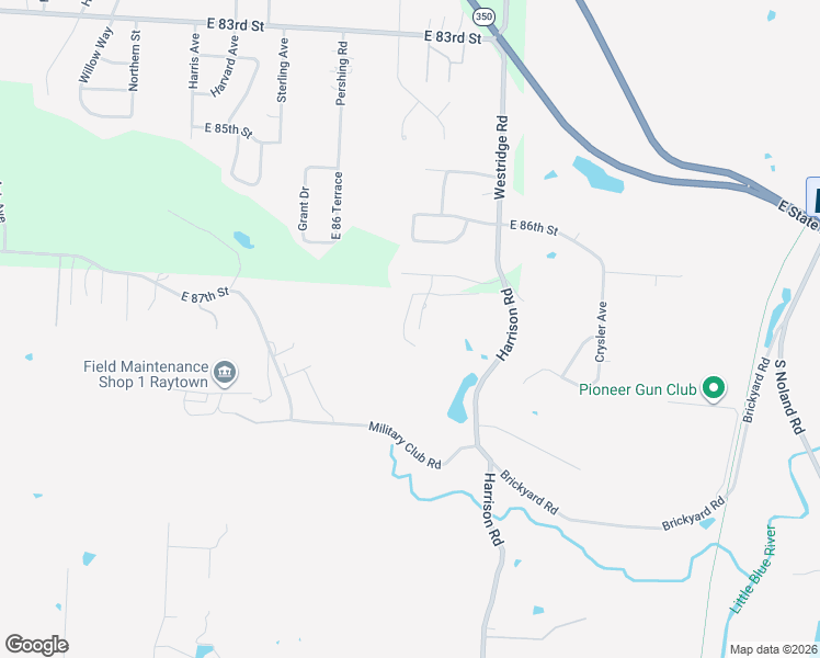 map of restaurants, bars, coffee shops, grocery stores, and more near 8722 Ridgeway Court in Raytown