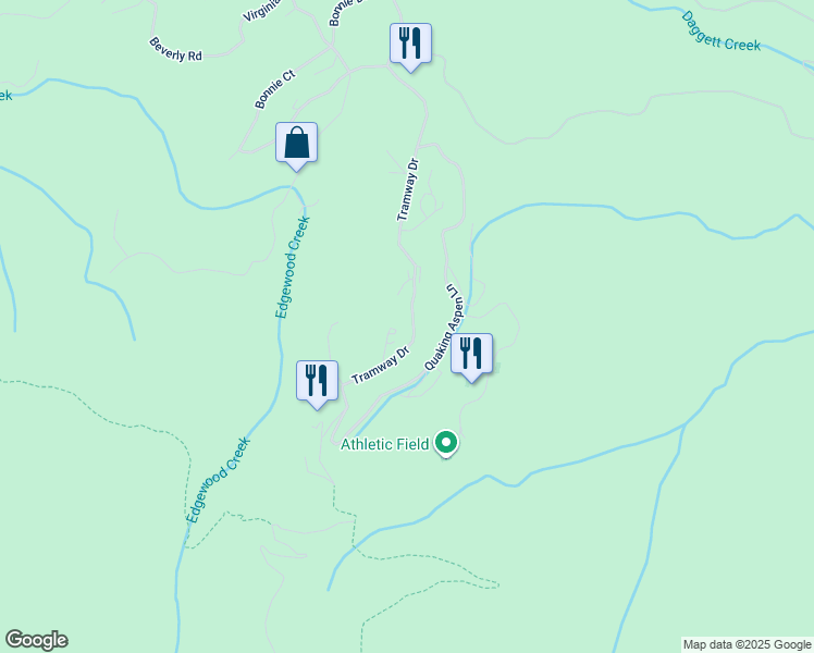 map of restaurants, bars, coffee shops, grocery stores, and more near 371 Tramway Drive in Stateline