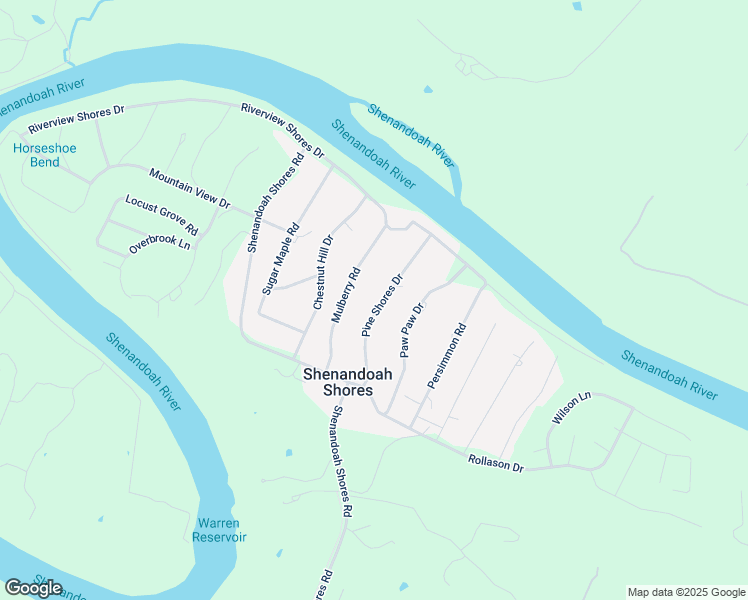map of restaurants, bars, coffee shops, grocery stores, and more near 205 Pine Shores Drive in Front Royal