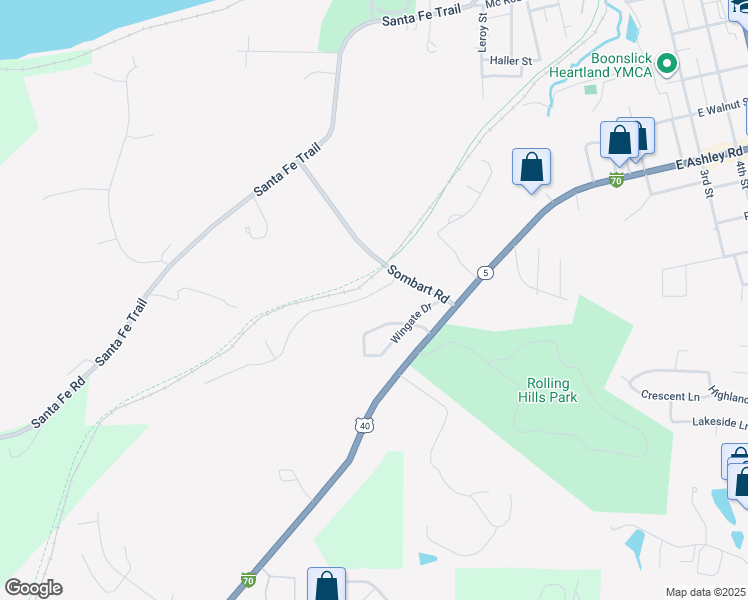 map of restaurants, bars, coffee shops, grocery stores, and more near 1016 Grace Lane in Boonville