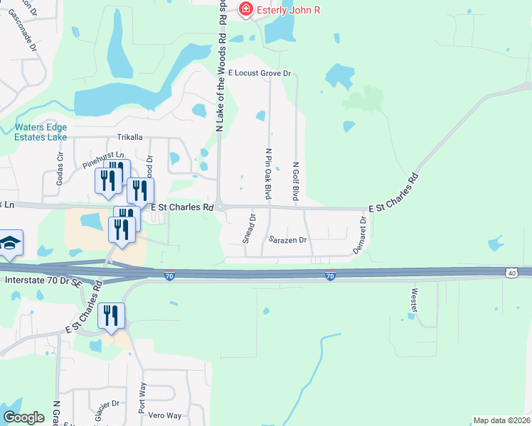 map of restaurants, bars, coffee shops, grocery stores, and more near 201-203 Snead Drive in Columbia