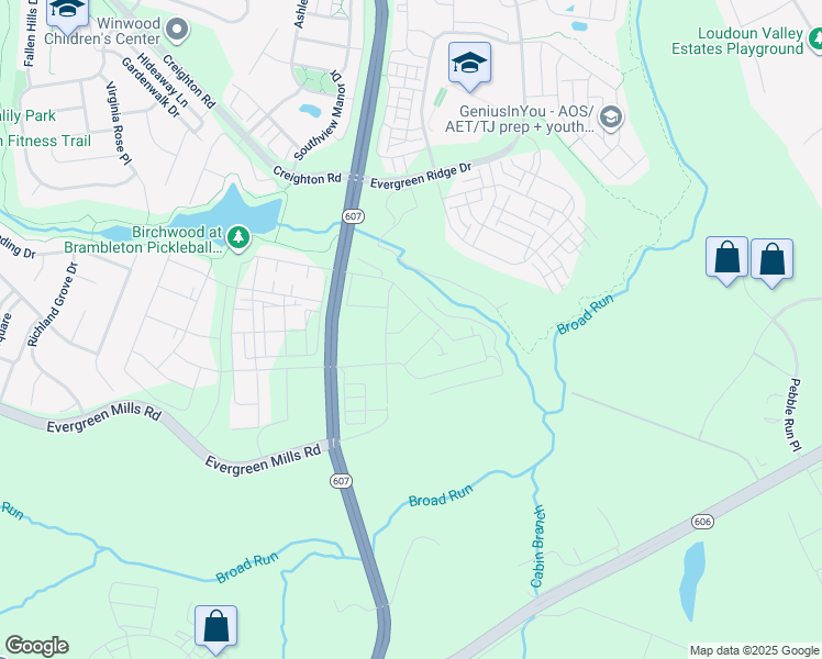 map of restaurants, bars, coffee shops, grocery stores, and more near 43011 Debonair Terrace in Ashburn