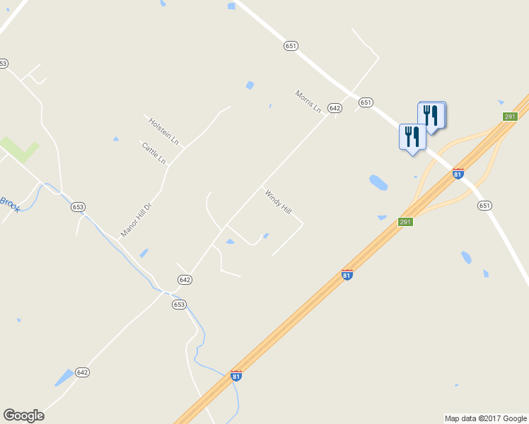 map of restaurants, bars, coffee shops, grocery stores, and more near 68 Windy Hill in Toms Brook