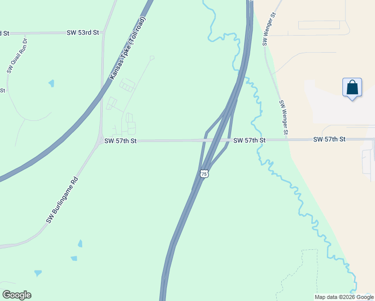 map of restaurants, bars, coffee shops, grocery stores, and more near 2249 Southwest 57th Street in Topeka