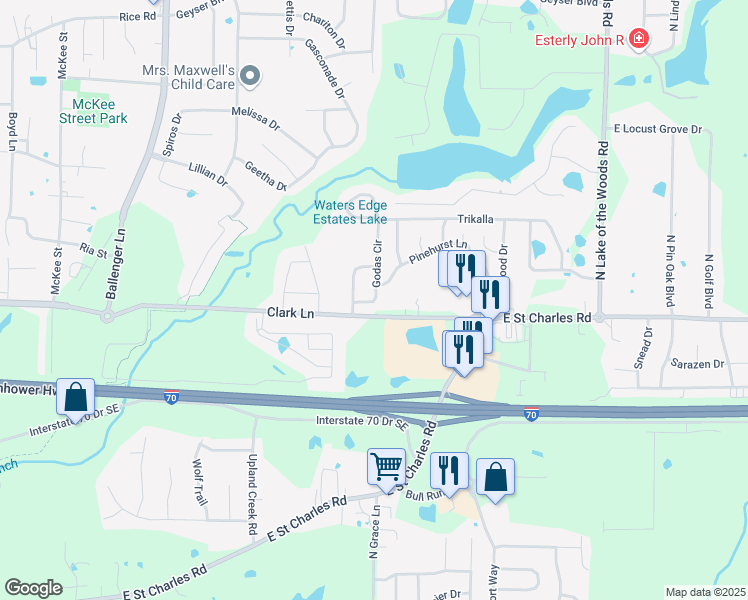 map of restaurants, bars, coffee shops, grocery stores, and more near 1309-1311 Godas in Columbia