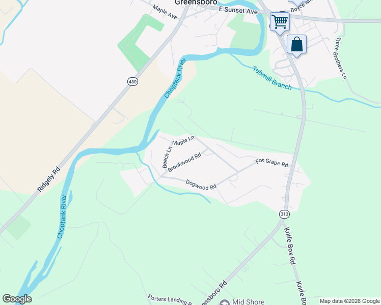 map of restaurants, bars, coffee shops, grocery stores, and more near 25868 Brookwood Road in Greensboro
