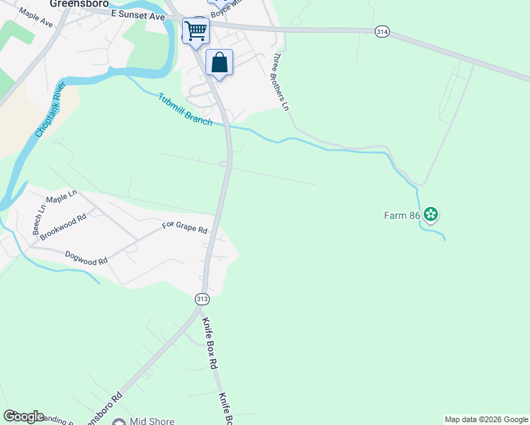 map of restaurants, bars, coffee shops, grocery stores, and more near 13021 Greensboro Road in Greensboro