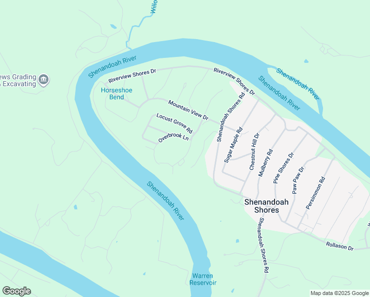 map of restaurants, bars, coffee shops, grocery stores, and more near 174 Woodward Lane in Front Royal
