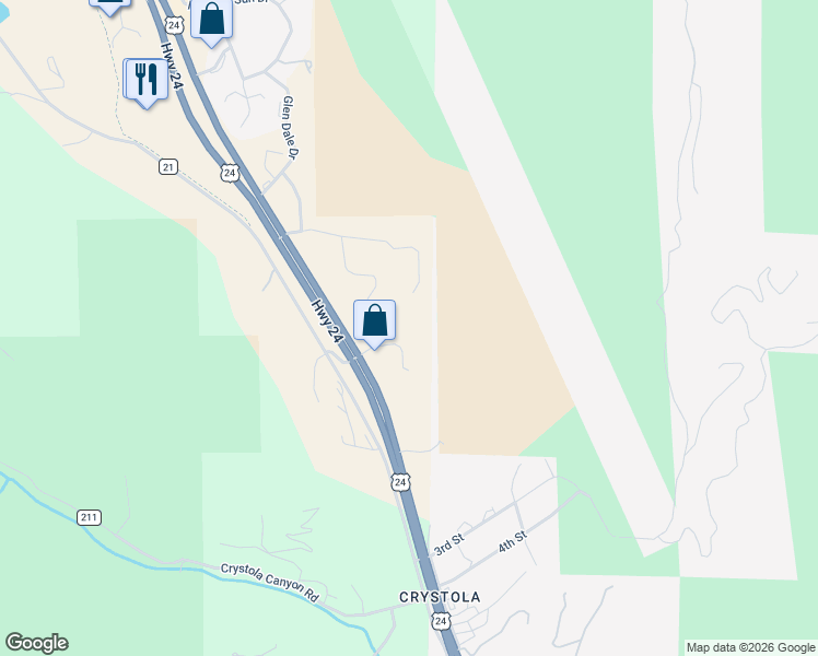 map of restaurants, bars, coffee shops, grocery stores, and more near 2741 Mountain Glen Ct in Woodland Park
