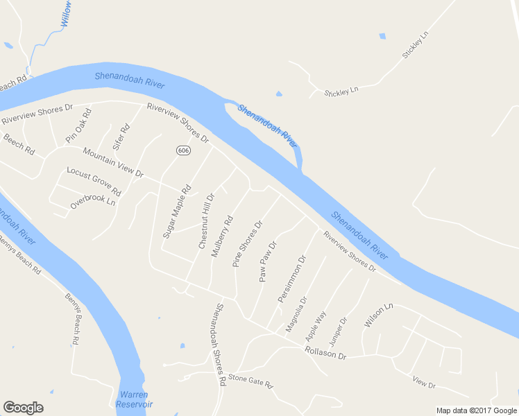 map of restaurants, bars, coffee shops, grocery stores, and more near 335 Pine Shores Drive in Front Royal