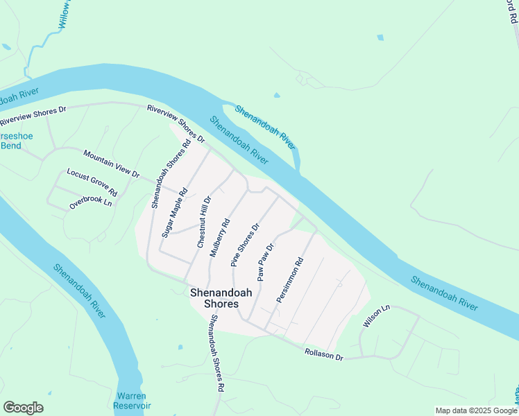 map of restaurants, bars, coffee shops, grocery stores, and more near 335 Pine Shores Drive in Front Royal