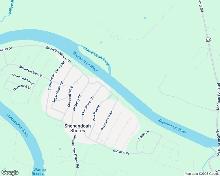 map of restaurants, bars, coffee shops, grocery stores, and more near 1157 Riverview Shores Drive in Front Royal