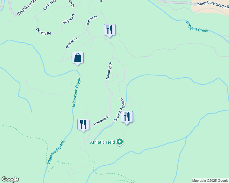 map of restaurants, bars, coffee shops, grocery stores, and more near 331 Tramway Drive in Stateline