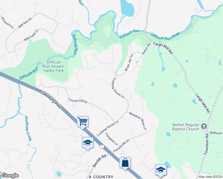 map of restaurants, bars, coffee shops, grocery stores, and more near 1108 Trotting Horse Lane in Great Falls