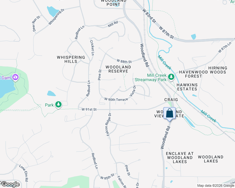 map of restaurants, bars, coffee shops, grocery stores, and more near 8919 Quail Ridge in Lenexa