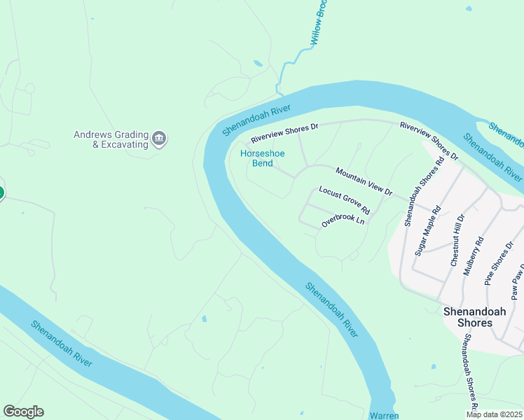 map of restaurants, bars, coffee shops, grocery stores, and more near 207 Beech Road in Front Royal