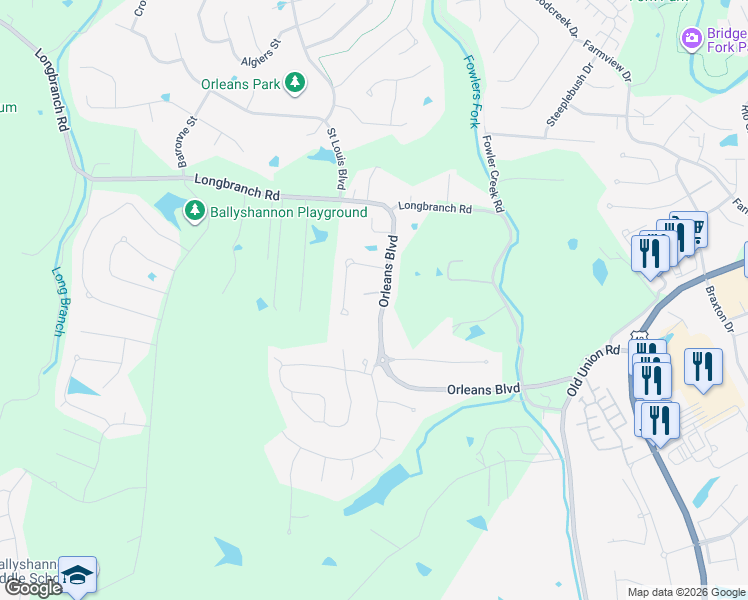 map of restaurants, bars, coffee shops, grocery stores, and more near 2855 Decatur Court in Union