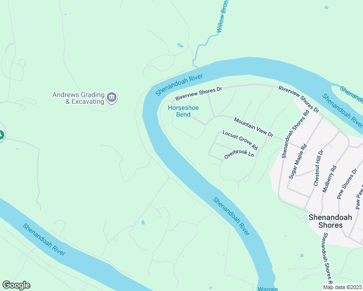 map of restaurants, bars, coffee shops, grocery stores, and more near 206 Beech Road in Front Royal