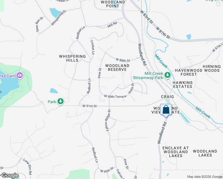 map of restaurants, bars, coffee shops, grocery stores, and more near 8919 Quail Ridge in Lenexa