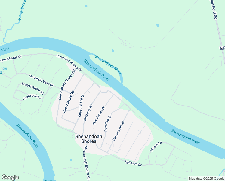 map of restaurants, bars, coffee shops, grocery stores, and more near 1069 Riverview Shores Drive in Front Royal
