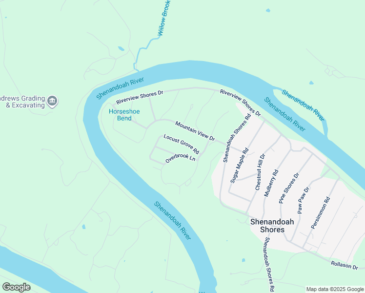 map of restaurants, bars, coffee shops, grocery stores, and more near 240 Locust Grove Road in Front Royal