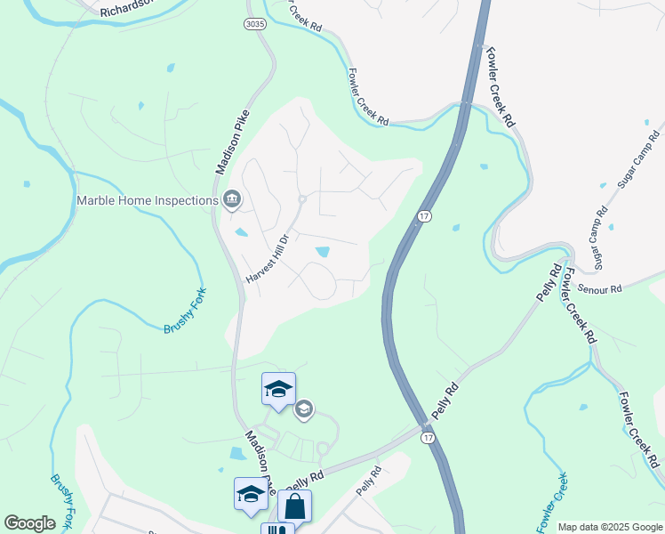 map of restaurants, bars, coffee shops, grocery stores, and more near 5001 Open Meadow Drive in Independence