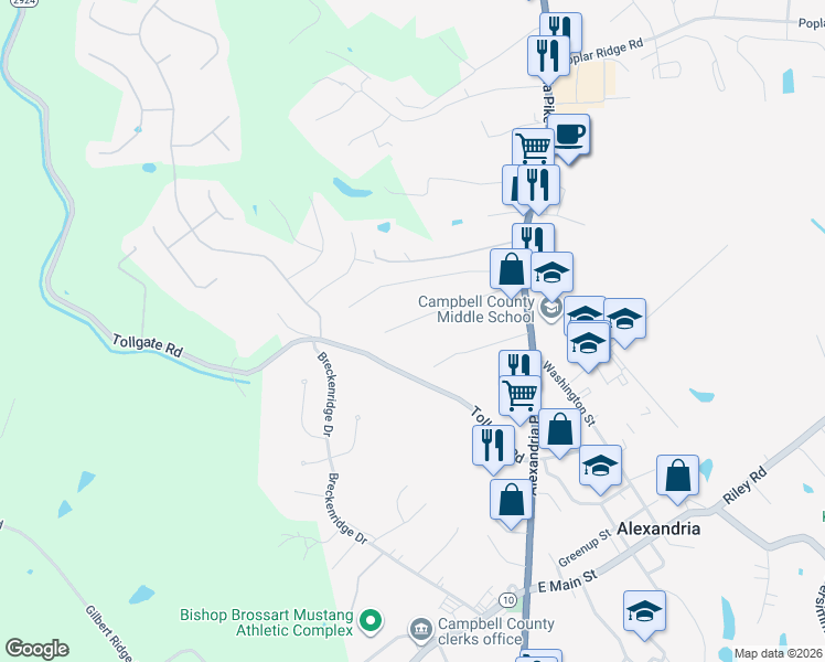 map of restaurants, bars, coffee shops, grocery stores, and more near 29 Trapp Court in Alexandria