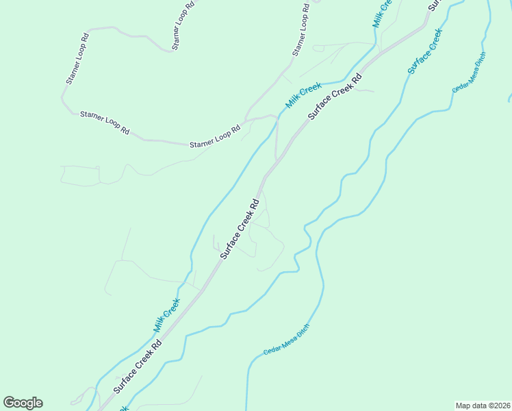 map of restaurants, bars, coffee shops, grocery stores, and more near 21552-21568 Surface Creek Road in Cedaredge