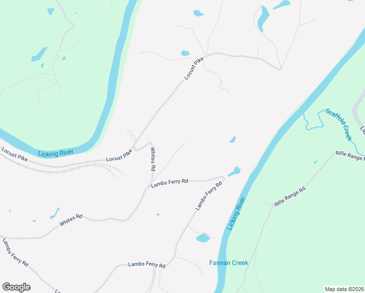 map of restaurants, bars, coffee shops, grocery stores, and more near 4825 Whites Road in Ryland Heights