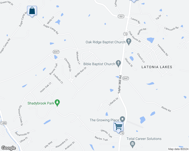 map of restaurants, bars, coffee shops, grocery stores, and more near 3180 Summit Run Drive in Independence