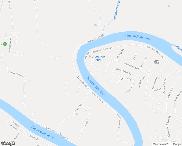 map of restaurants, bars, coffee shops, grocery stores, and more near Beech Road in Front Royal