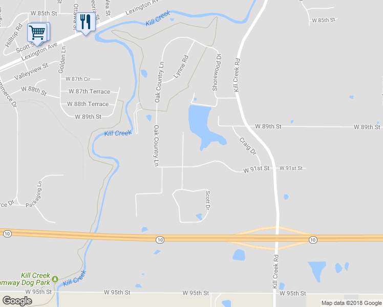 map of restaurants, bars, coffee shops, grocery stores, and more near 9007 Scott Drive in De Soto