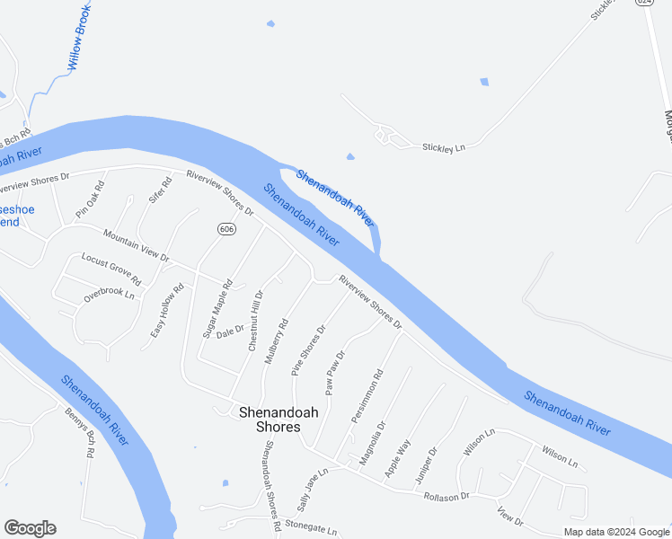 map of restaurants, bars, coffee shops, grocery stores, and more near 1043 Riverview Shores Drive in Front Royal