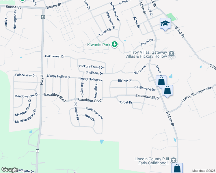 map of restaurants, bars, coffee shops, grocery stores, and more near 1552 Bishop Drive in Troy