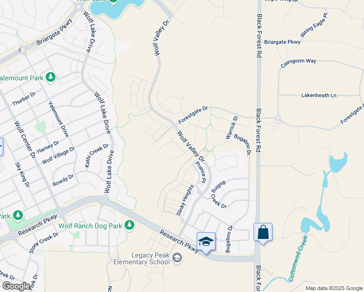 map of restaurants, bars, coffee shops, grocery stores, and more near in Colorado Springs