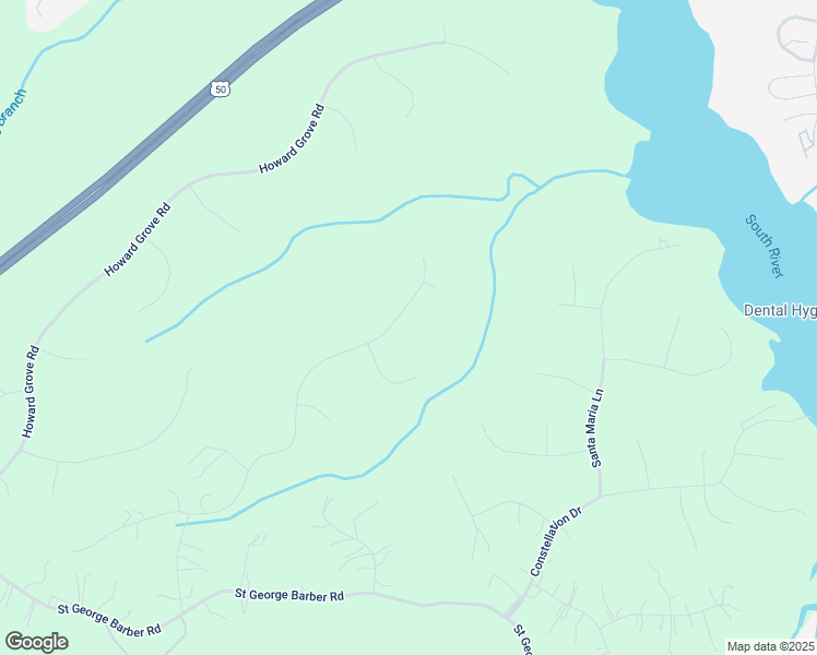 map of restaurants, bars, coffee shops, grocery stores, and more near 2797 Spring Lakes Drive in Davidsonville
