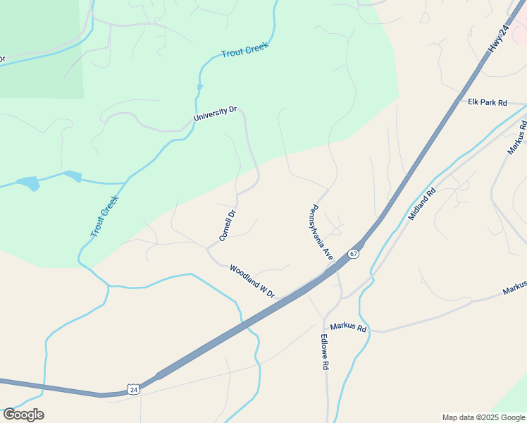 map of restaurants, bars, coffee shops, grocery stores, and more near 39 Dartmouth Place in Woodland Park