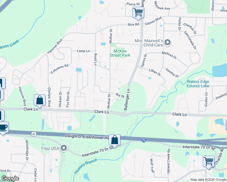map of restaurants, bars, coffee shops, grocery stores, and more near 1407 McKee Street in Columbia