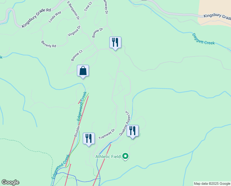 map of restaurants, bars, coffee shops, grocery stores, and more near 323 Tramway Drive in Glenbrook