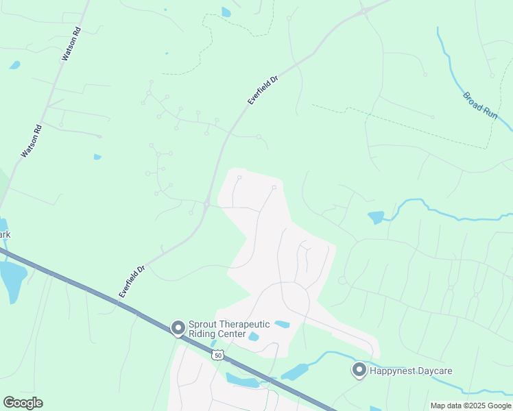 map of restaurants, bars, coffee shops, grocery stores, and more near 23561 Amesfield Place in Aldie