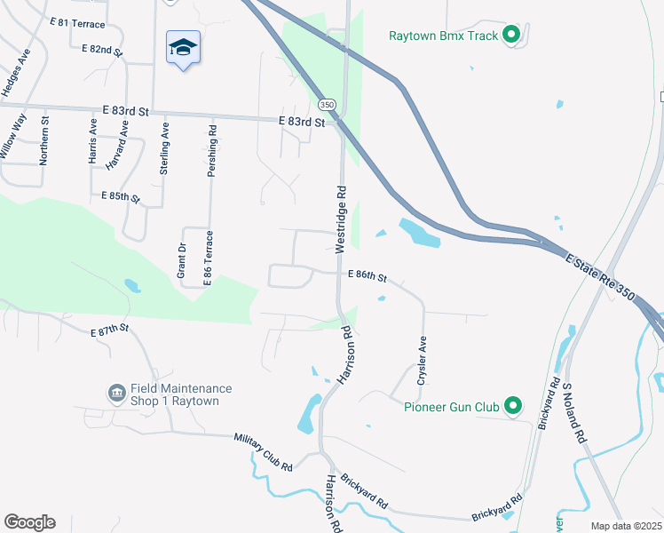 map of restaurants, bars, coffee shops, grocery stores, and more near 11905 East 86th Street in Raytown