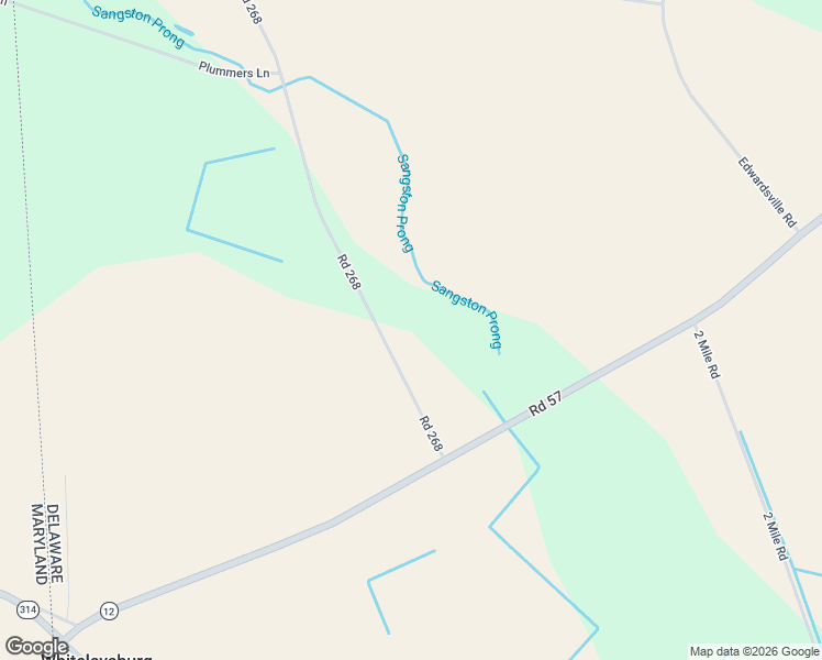 map of restaurants, bars, coffee shops, grocery stores, and more near 164 Road 268 in Harrington