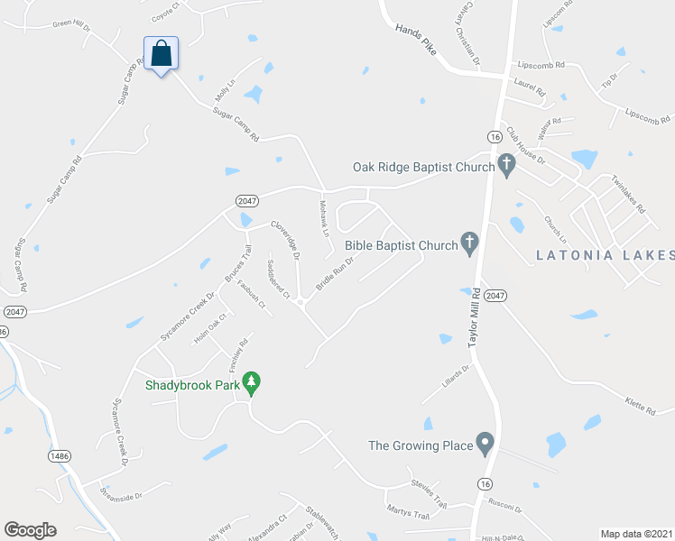 map of restaurants, bars, coffee shops, grocery stores, and more near 3141 Bridle Run Drive in Independence