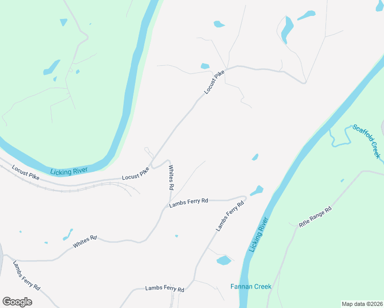 map of restaurants, bars, coffee shops, grocery stores, and more near 4825 Whites Road in Ryland Heights